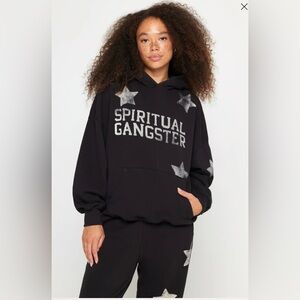 SPIRITUAL GANGSTER Nova Easy Hoodie in Black M